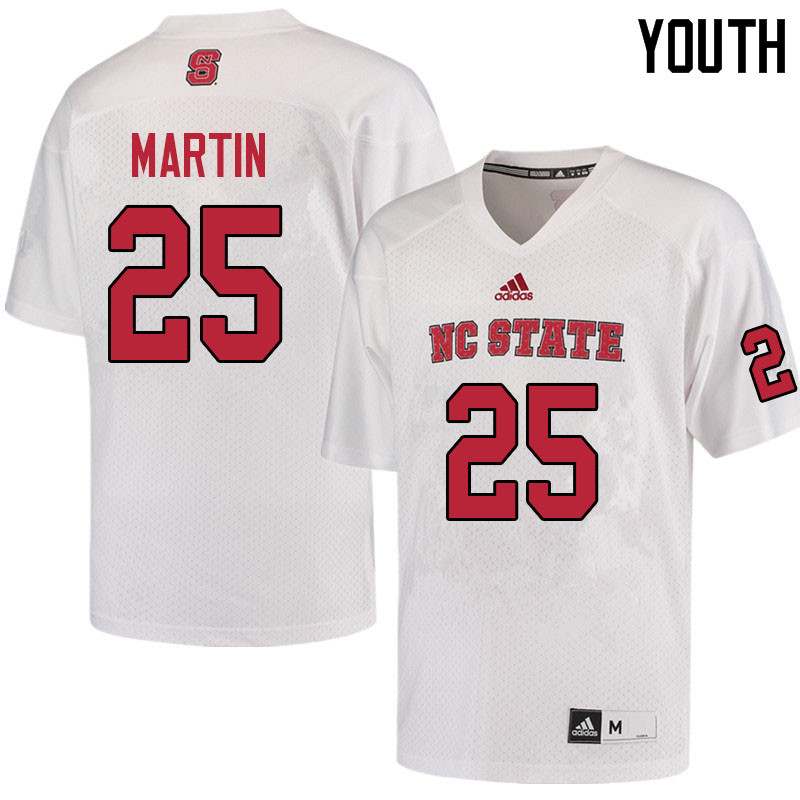 Youth #25 Khalid Martin NC State Wolfpack College Football Jerseys Sale-White